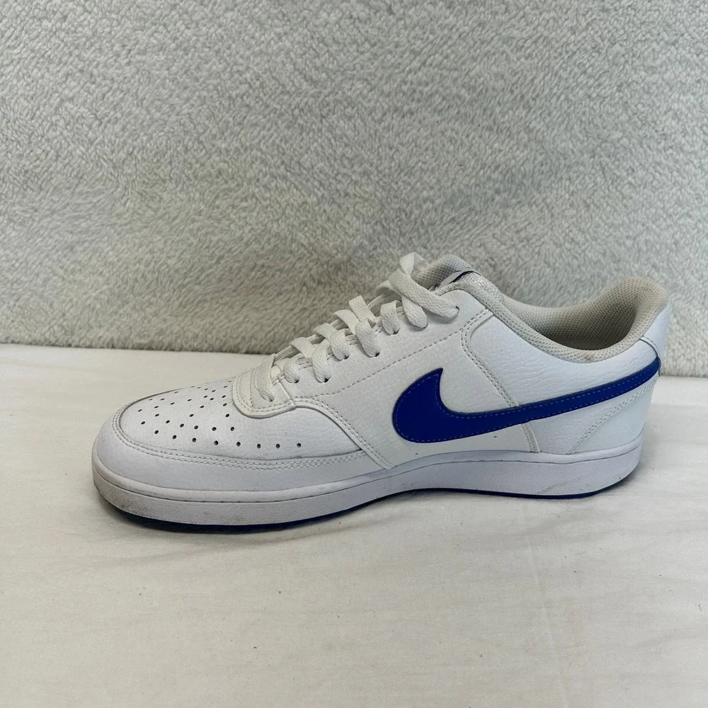 Nike Court Vision Low Mens Shoes White Game Royal Blue Sneaker Size 10.5